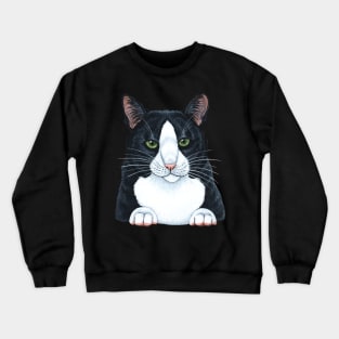 Black and White Cat Crewneck Sweatshirt